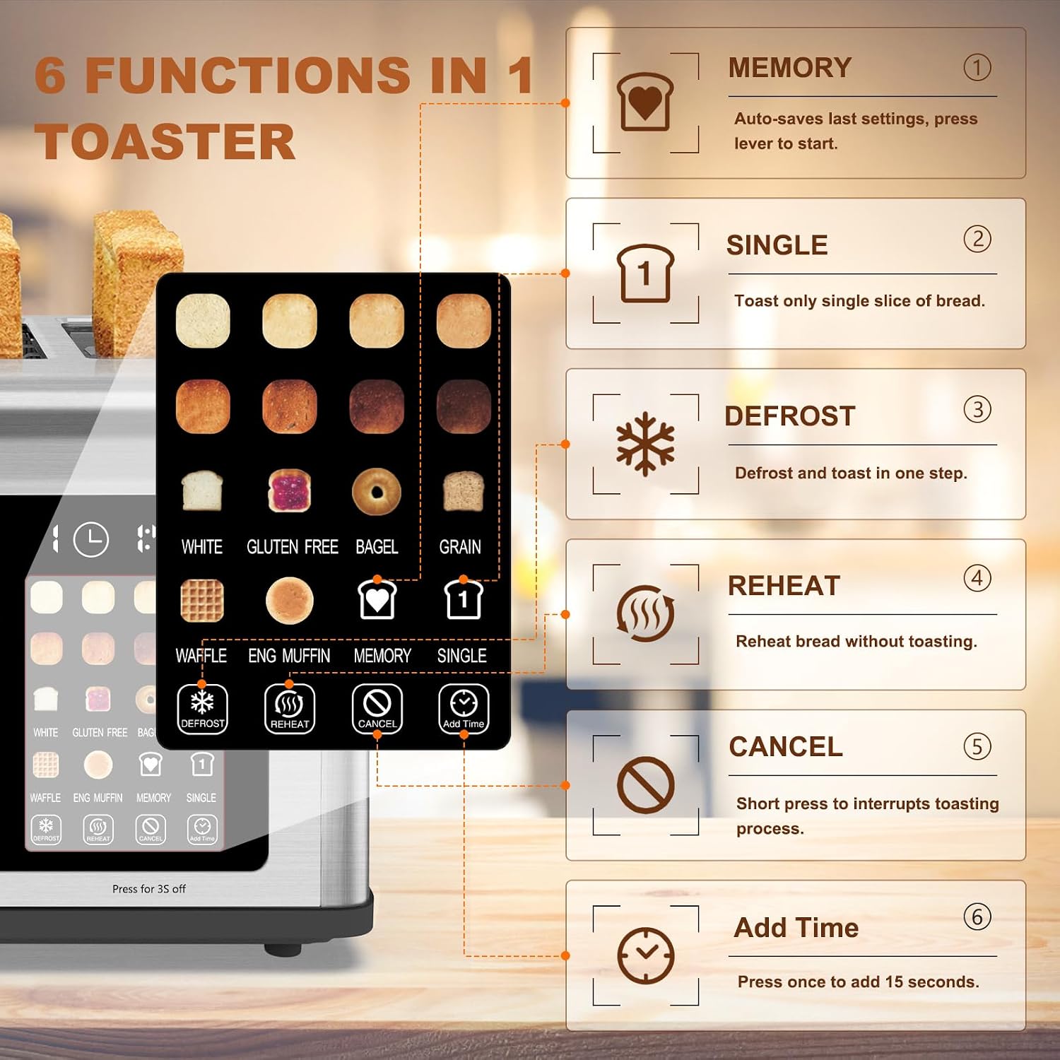TOASTORA™ Smart Touch Toaster